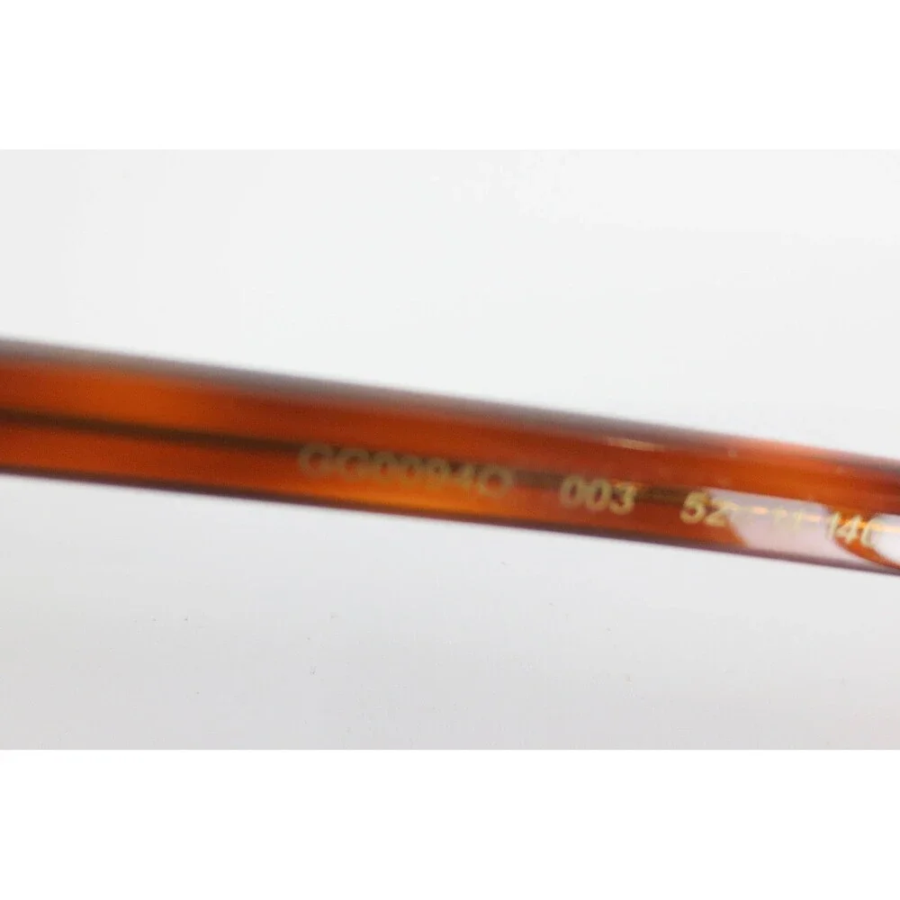 Gucci GG0094O 003 Tortoise Brown Rectangular Eyeglass Frames Made in Italy 52mm